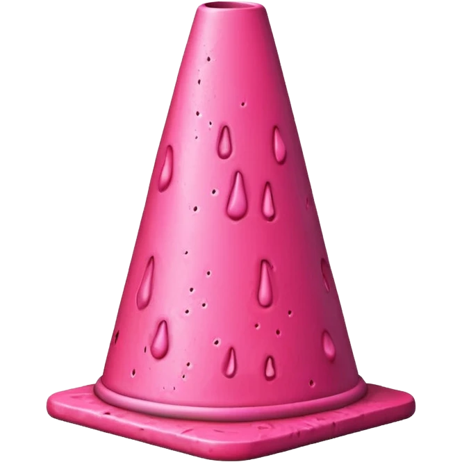 pink lava traffic cone emoji