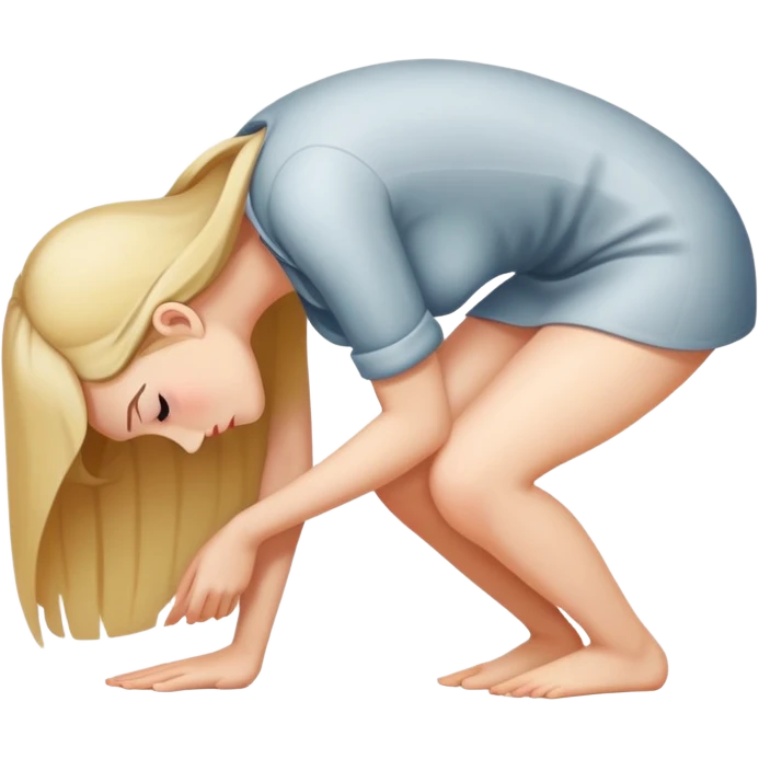 Woman bent over  emoji