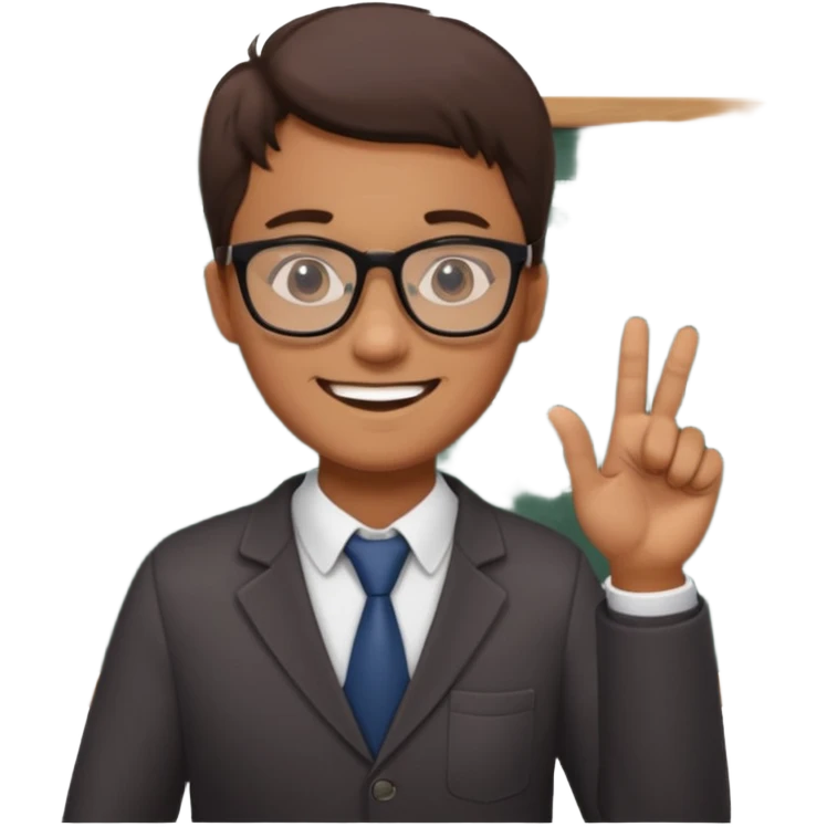 teacher teaching numbers on a blackboard
 emoji