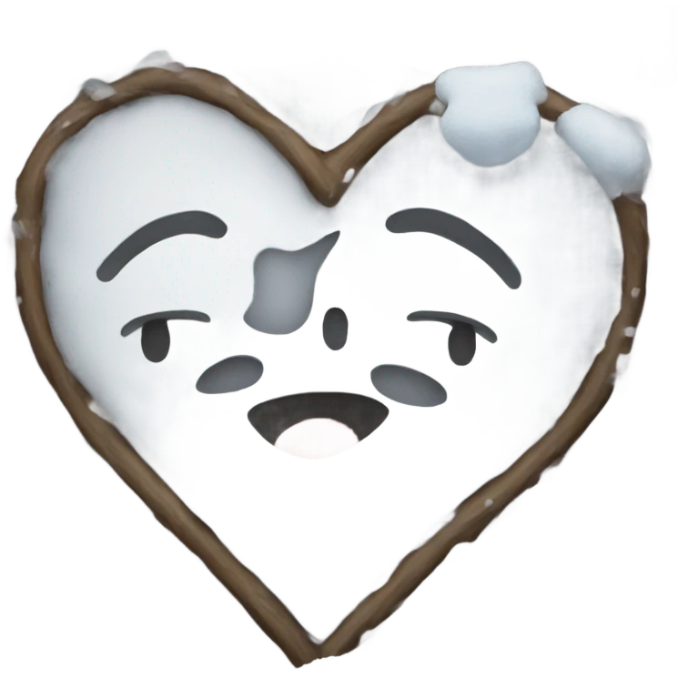 Snow heart emoji