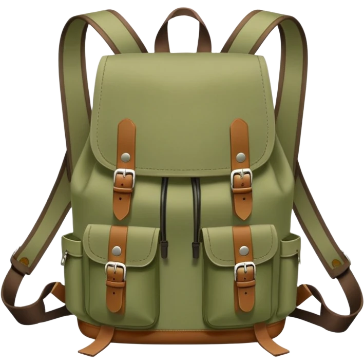 pale olive backpack  emoji