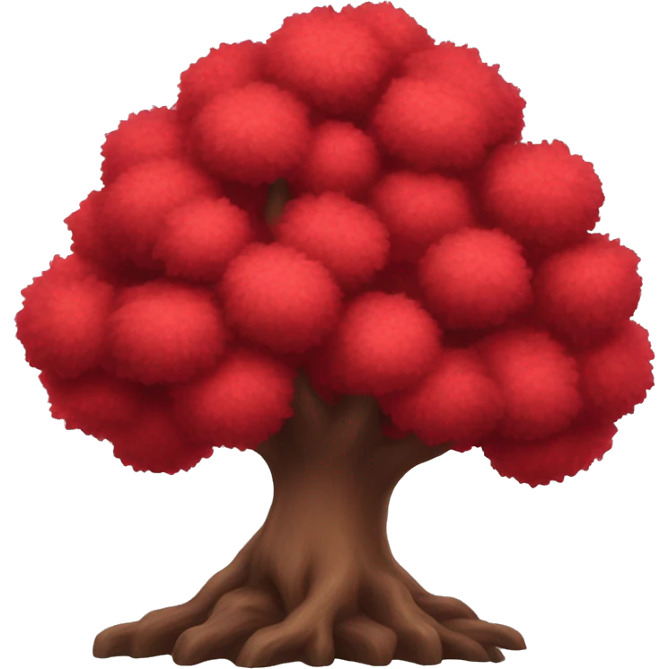 red wonderful tree  emoji