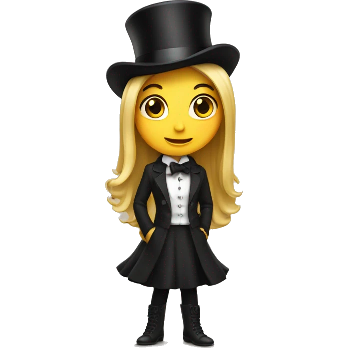 Girl with a top hat emoji