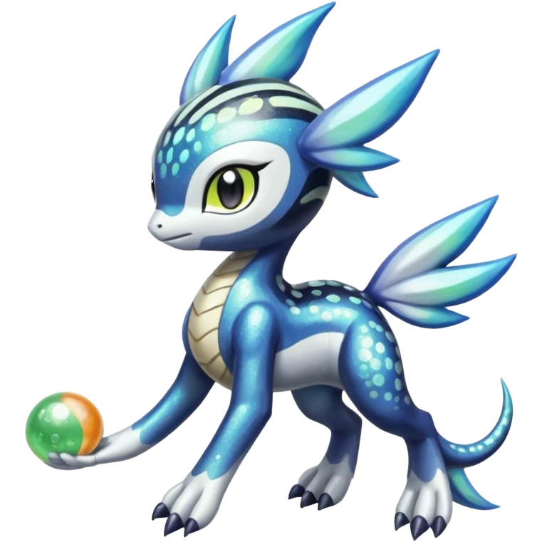 Shiny Bubbly Scaly Colorful Spotted Striped Colorful-Fruity-Splash-marked Meloetta-Kyurem-Dialga-Suicune-Pteromon-hybrid emoji
