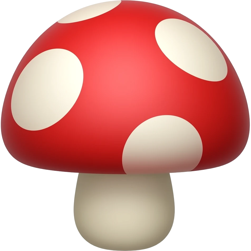 Hongo rojo cuatro puntitos emoji