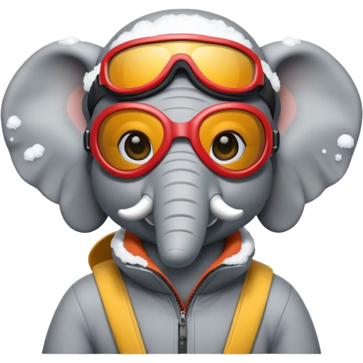 skiing elephans emoji