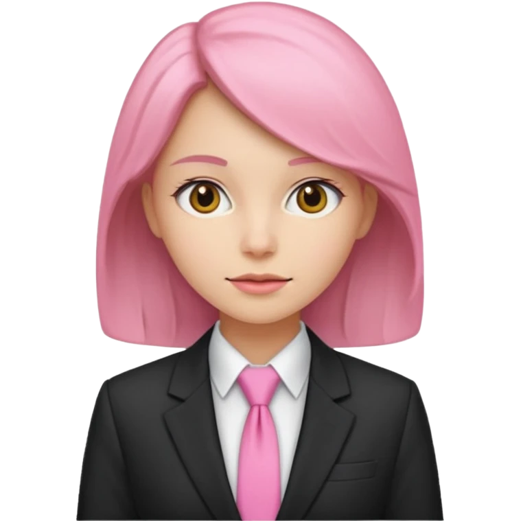 woman with pink tie and blazer emoji