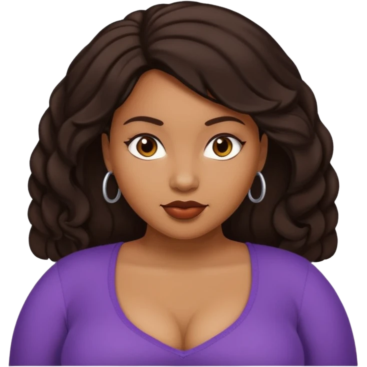 Light skinned sexy black woman with big fat ass and dark brow hair emoji