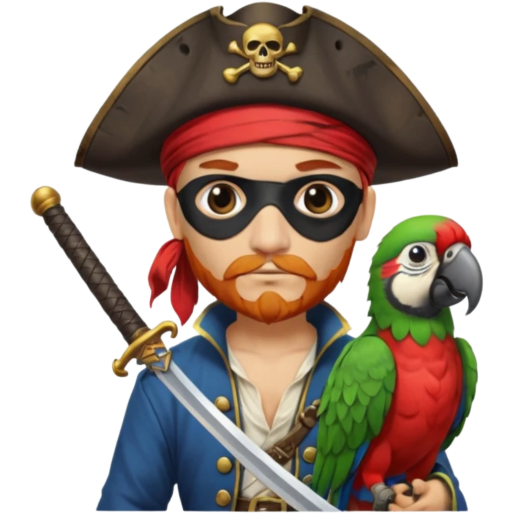 pirate and parrot emoji