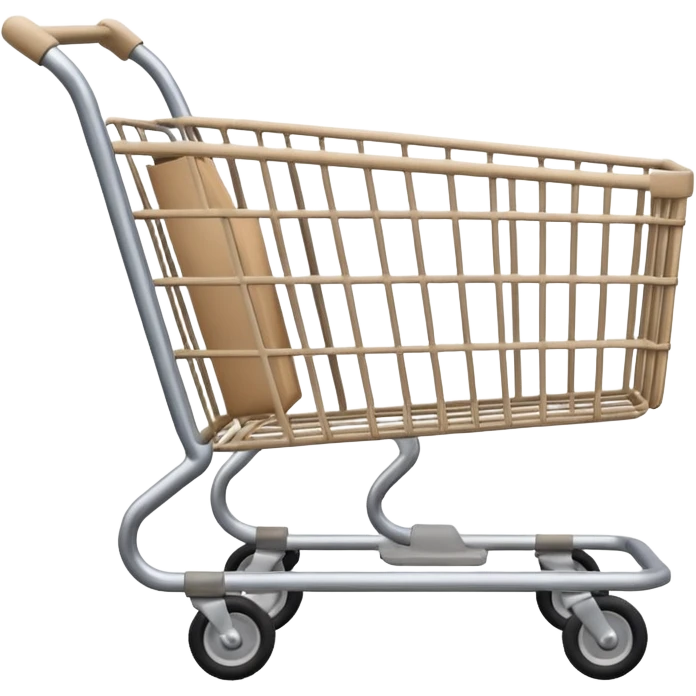 Beige shopping cart  emoji