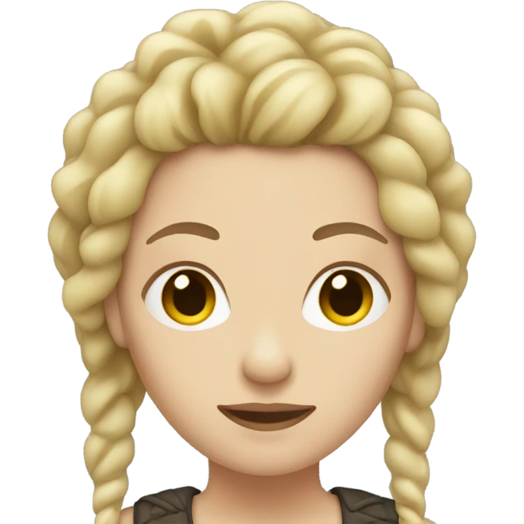 White woman with blond dreadlocks emoji