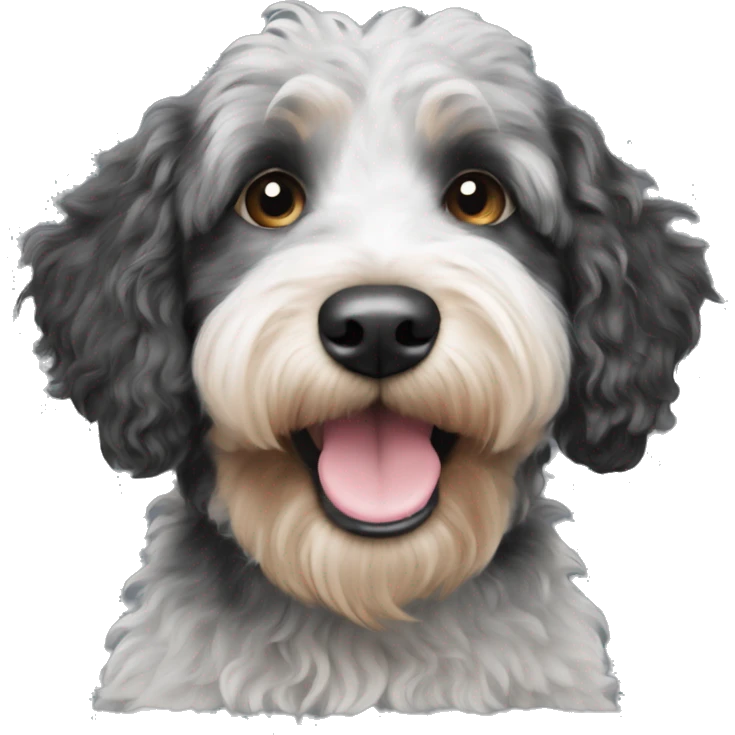Aussiedoodle black emoji