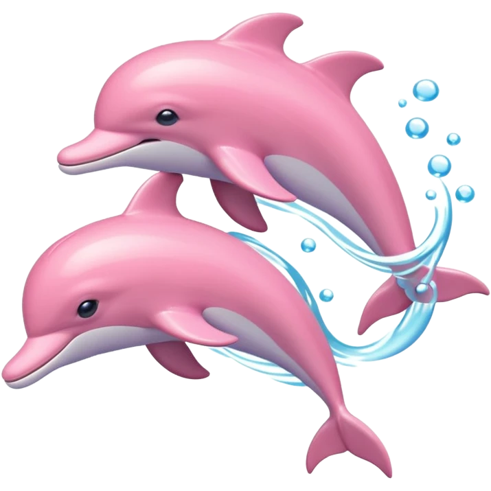 two Pale pink dolphin emoji