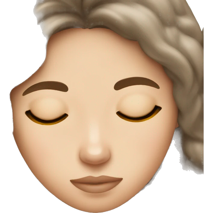 Brunette white girl sleeping emoji