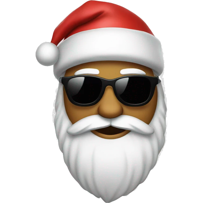 Santa with sunglasses  emoji