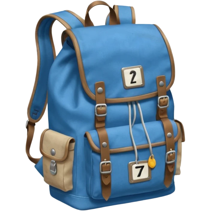 Blue backpack, Lost & Found Object. emoji