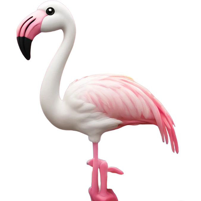 Flamingo on a cruise ship emoji