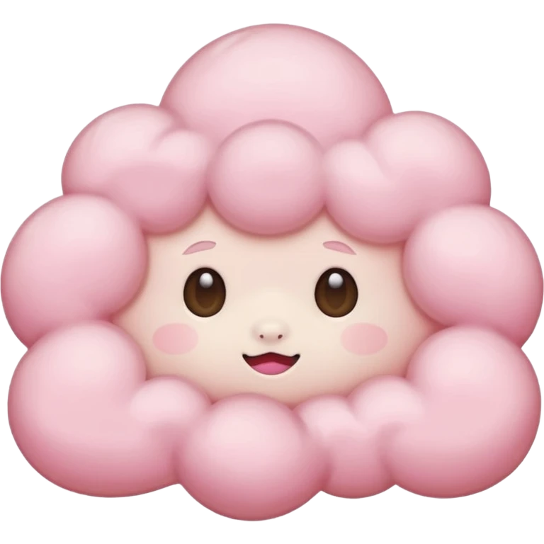pink cloud with zzz emoji