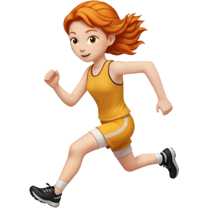 Ginger girl running  emoji