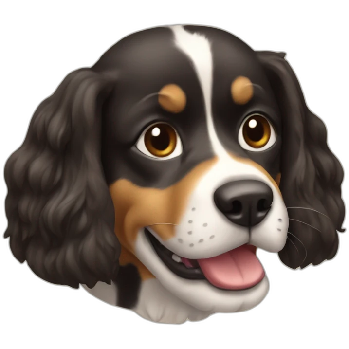 Chat sur un chien emoji
