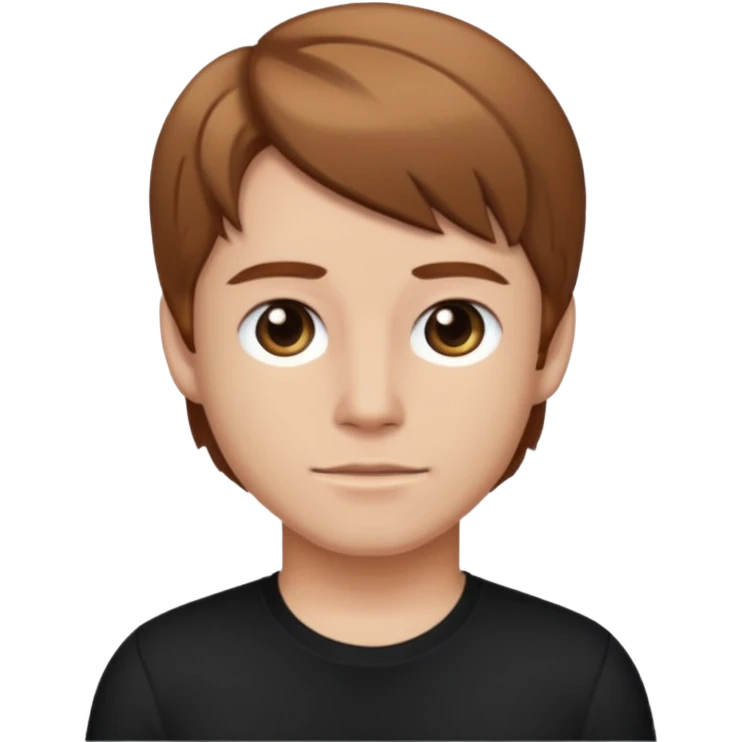 8-BitRyan with light brown hair, black shirt emoji