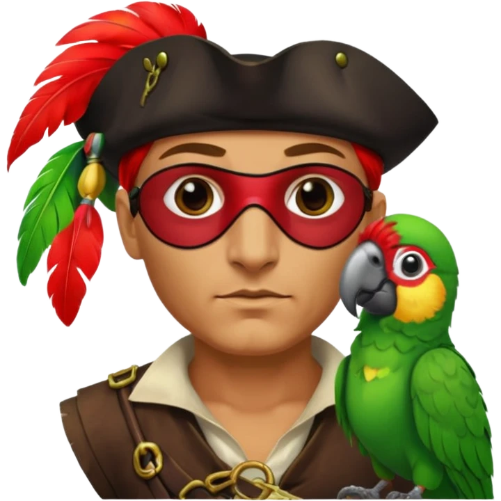 pirate and parrot emoji