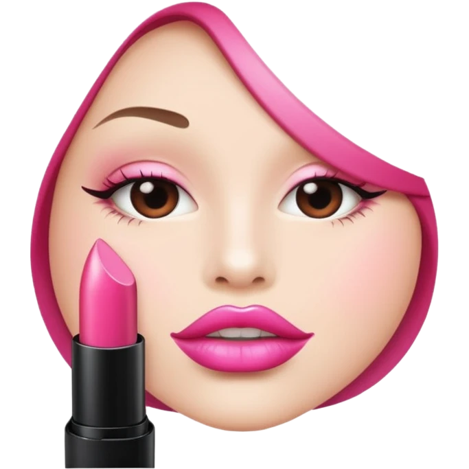 Pink lipstick emoji