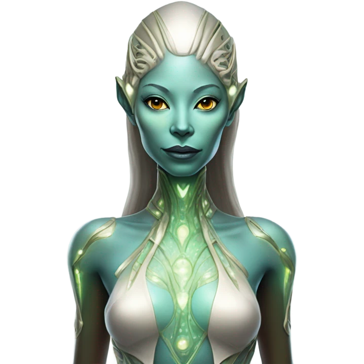 a heavenly alien woman full body emoji