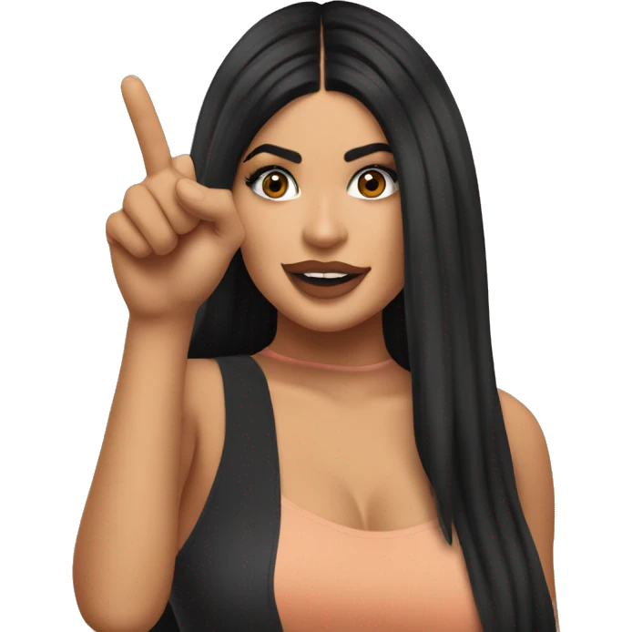 Kylie Jenner Pointing on you emoji