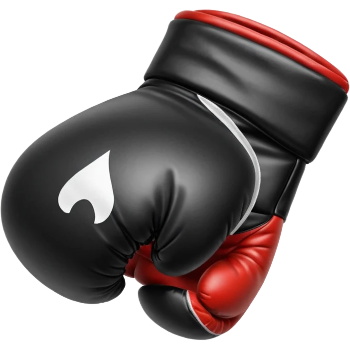 Guante de boxeo en color negro emoji