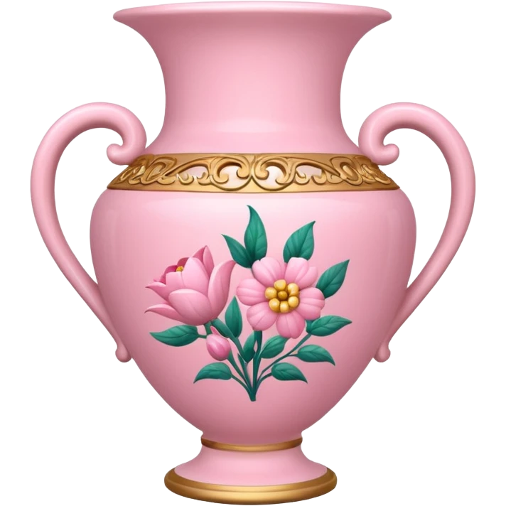 pink christmas porcelain with flowers  emoji