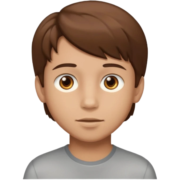 boy,  brown hair, , brown eyes,  skin, emoji