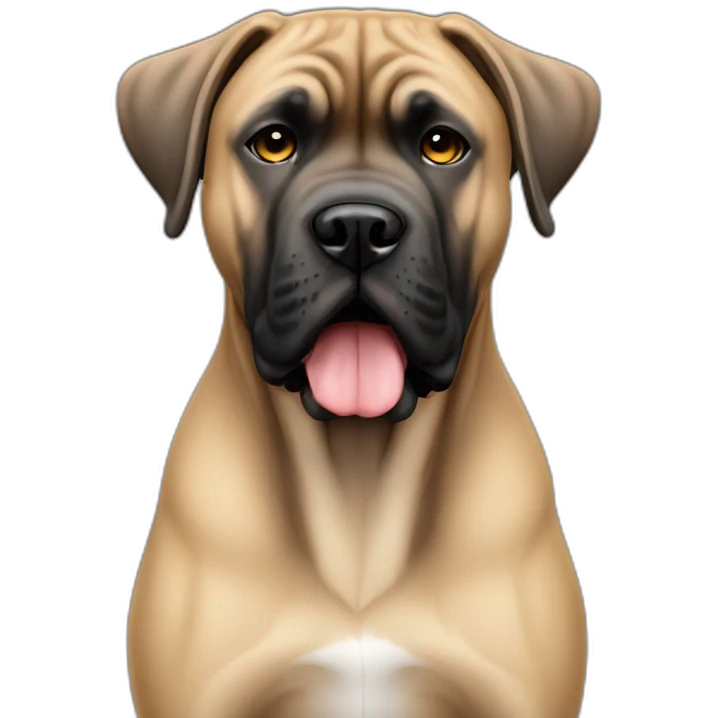 dog Cane Corso color fawn full body emoji