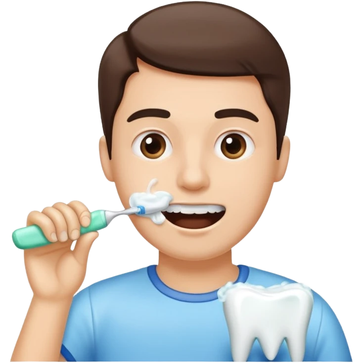 Brushing your teeth emoji