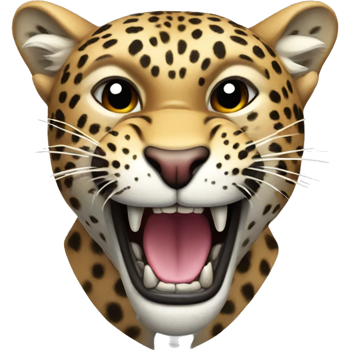 roaring leopard emoji