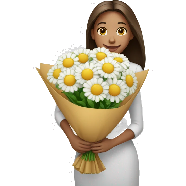 Giving a bouquet emoji