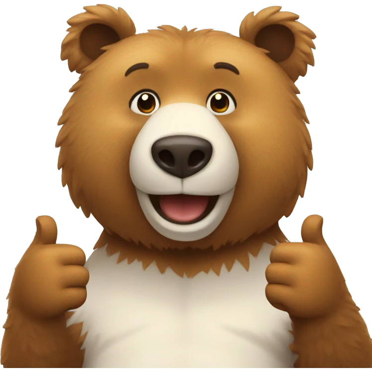 bear giving thumbs up emoji