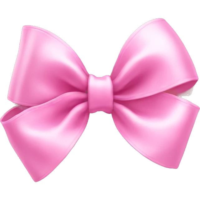 Pink bow cute emoji