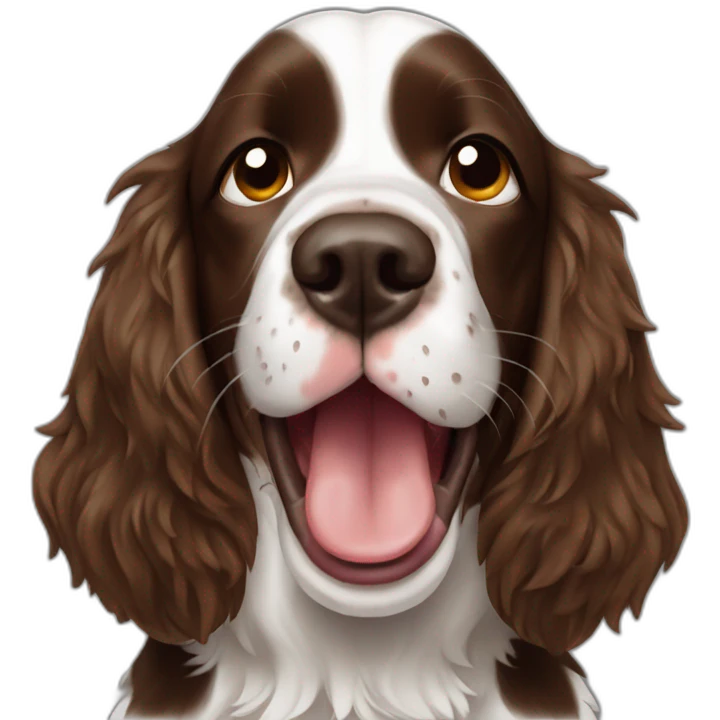 Springer spaniel crying funny emoji