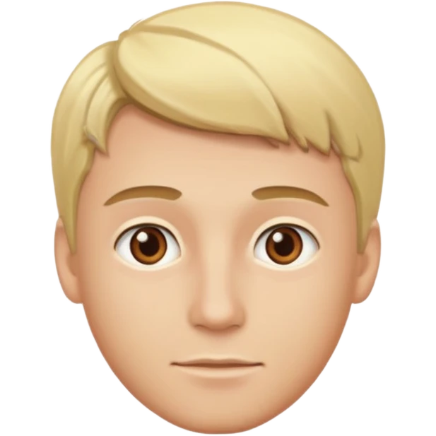 Blonde guy with brown eyes emoji