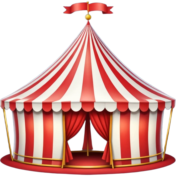 striped circus tent at night emoji