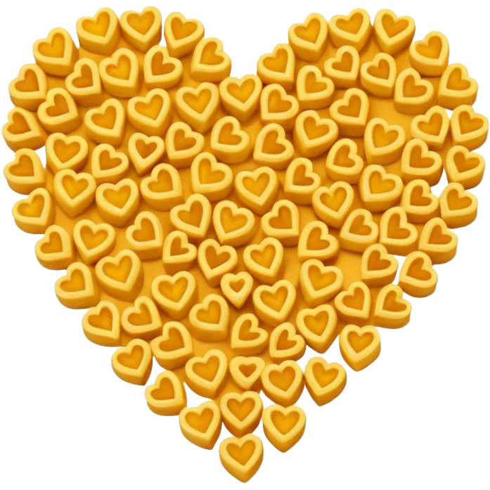 heart made of macaroni pasta emoji