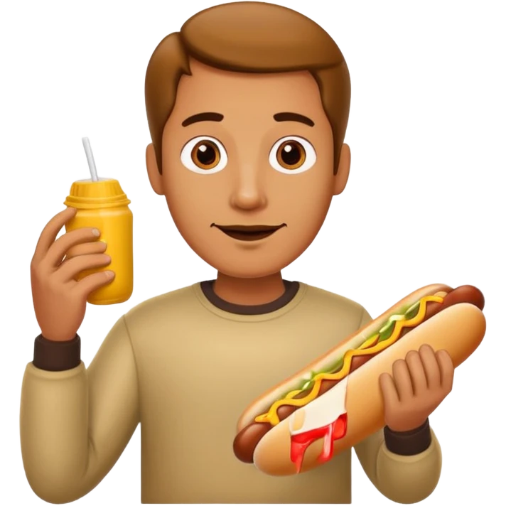 man holding hot dog emoji