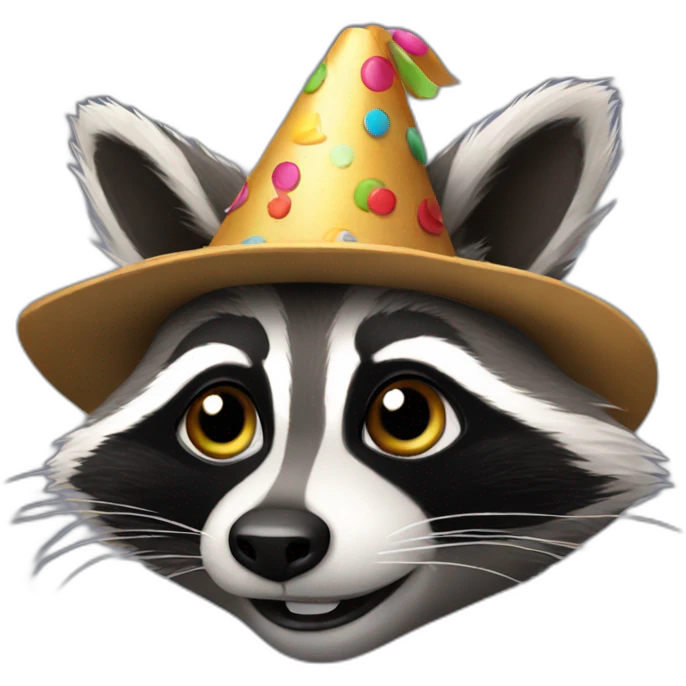 party racoon emoji