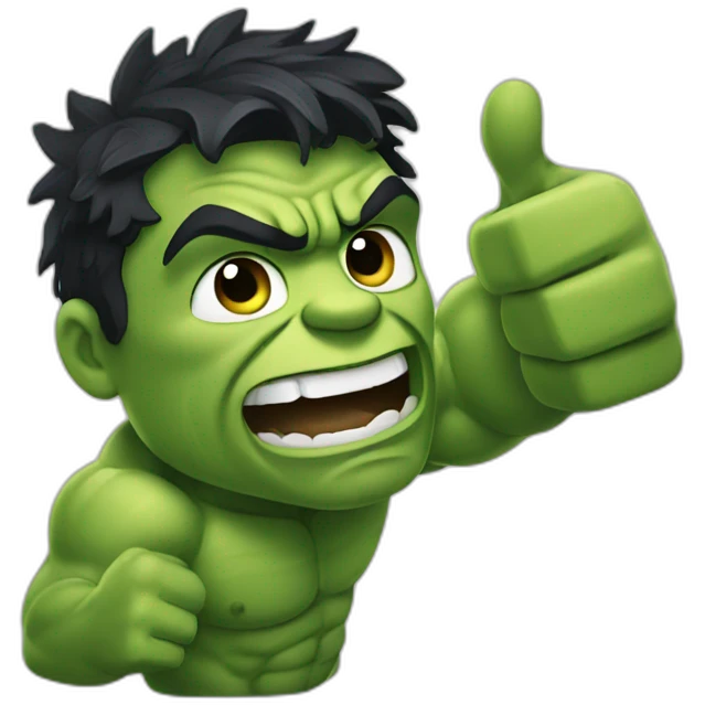 Hulk giving a thumbs-up emoji