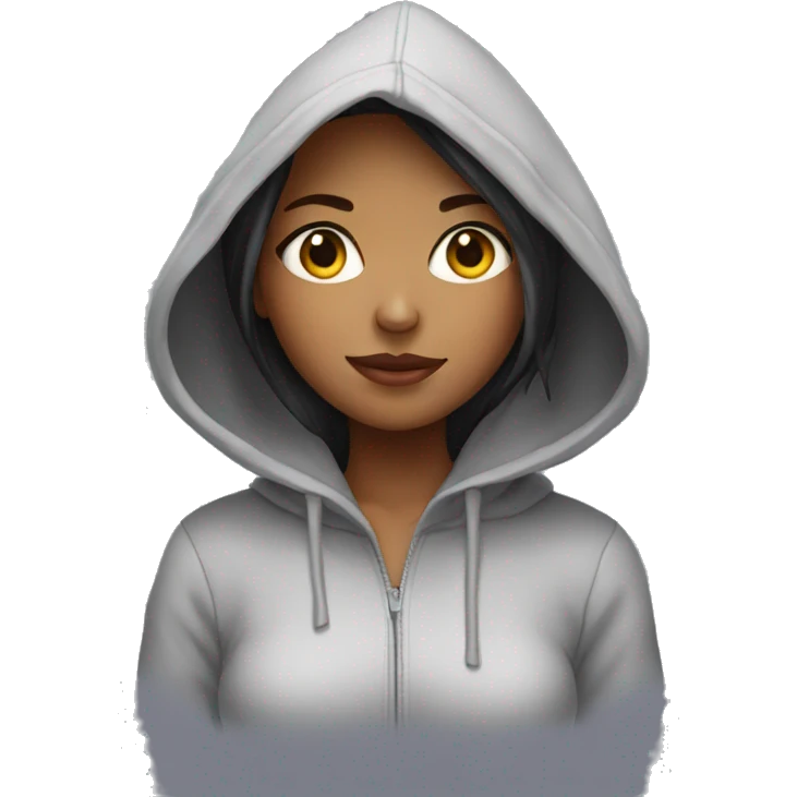 Girl in a hoodie emoji