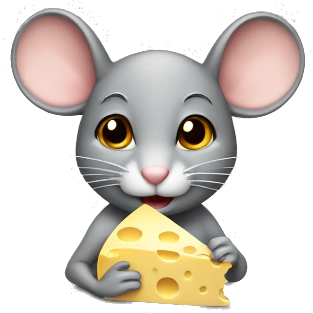 mouse holding cheese emoji