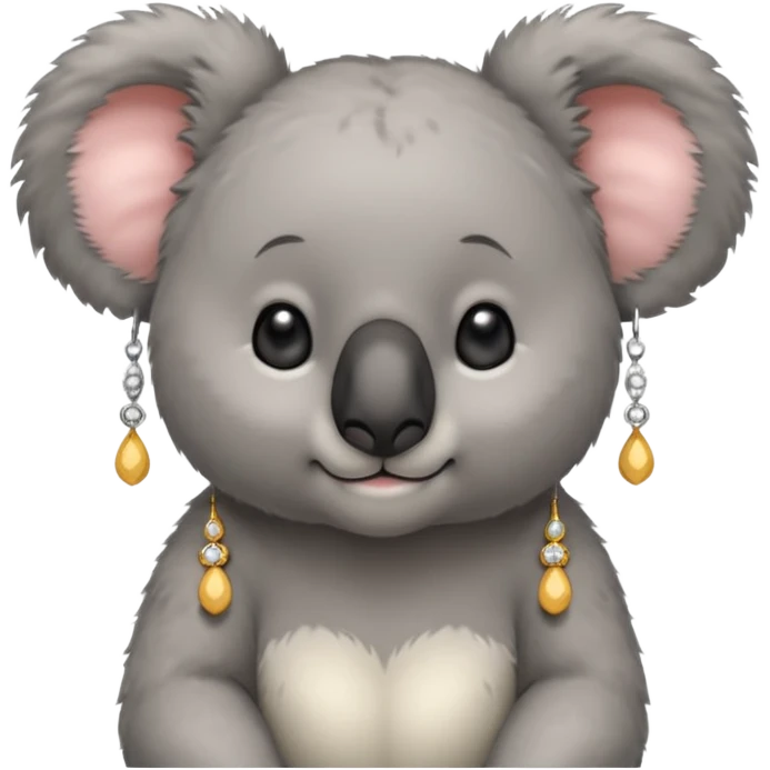 Koala with earrings emoji