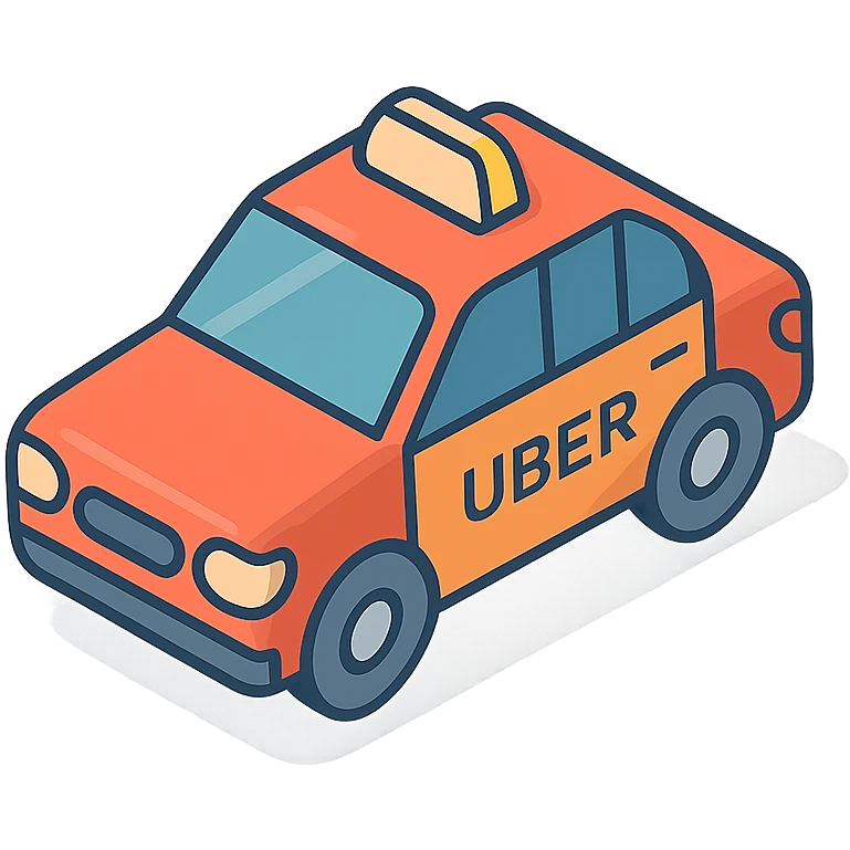 uber taxi car emoji