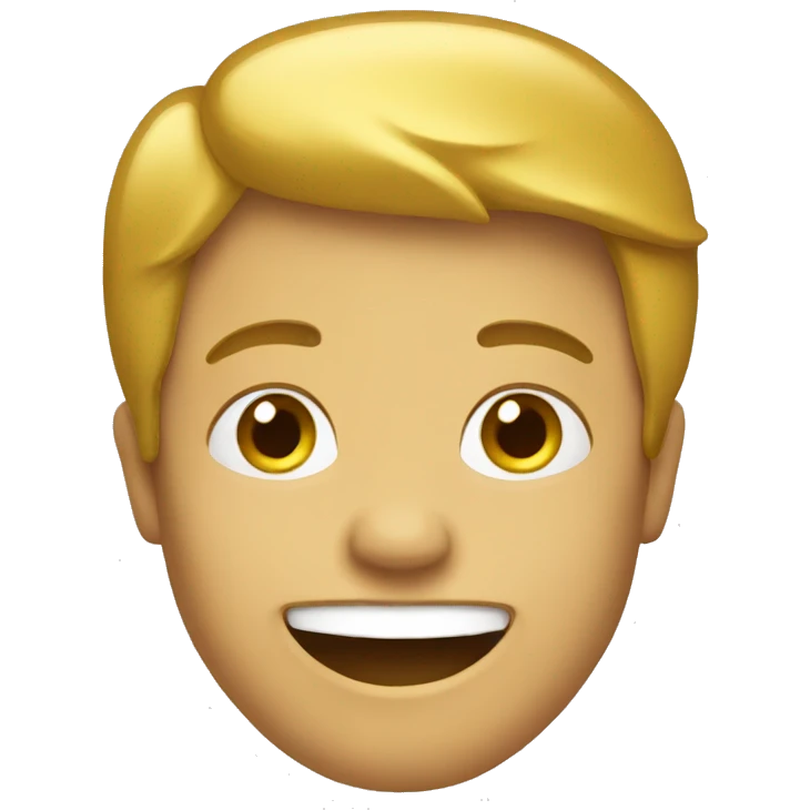 smiling person with gold emoji